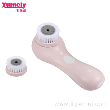 Pink Ergonomic Design Electric Facial Cleansing Brush